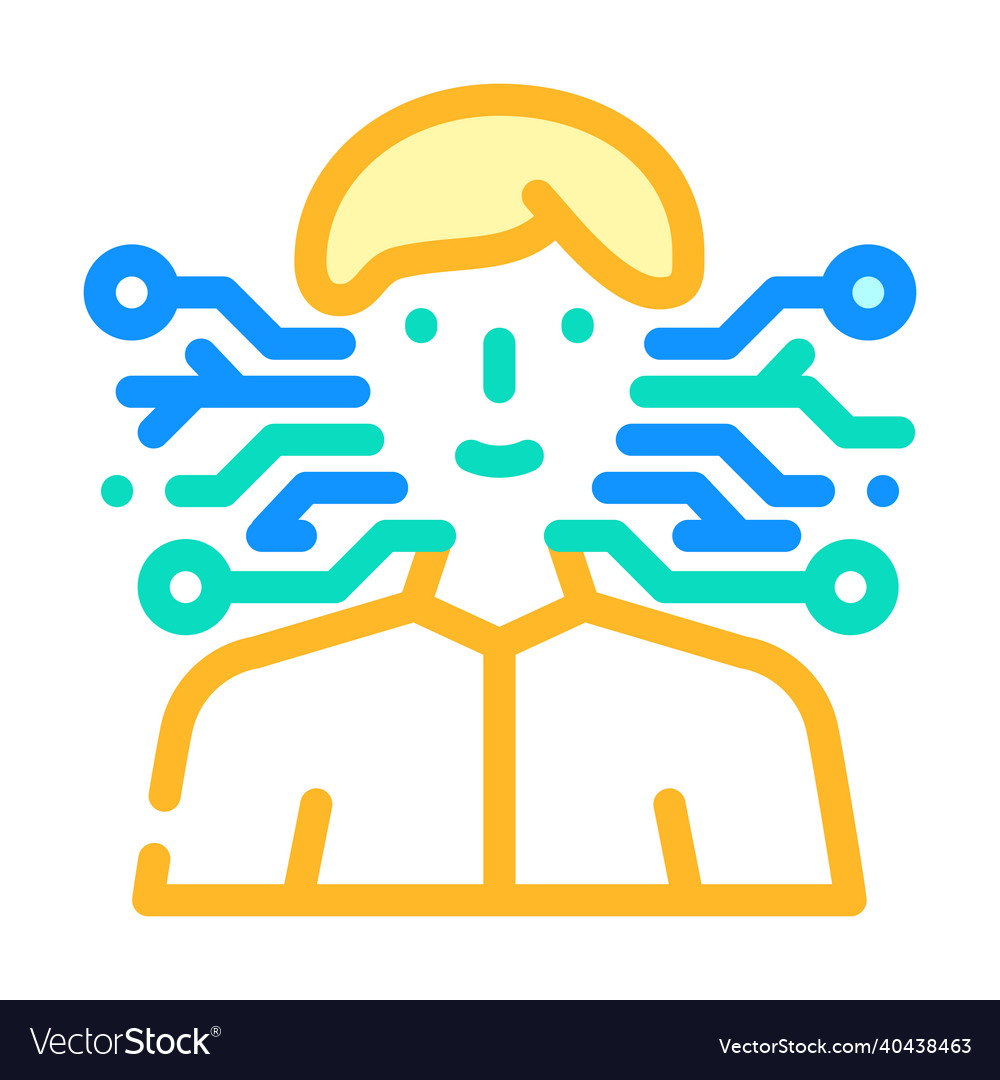 Artificial intelligence color icon