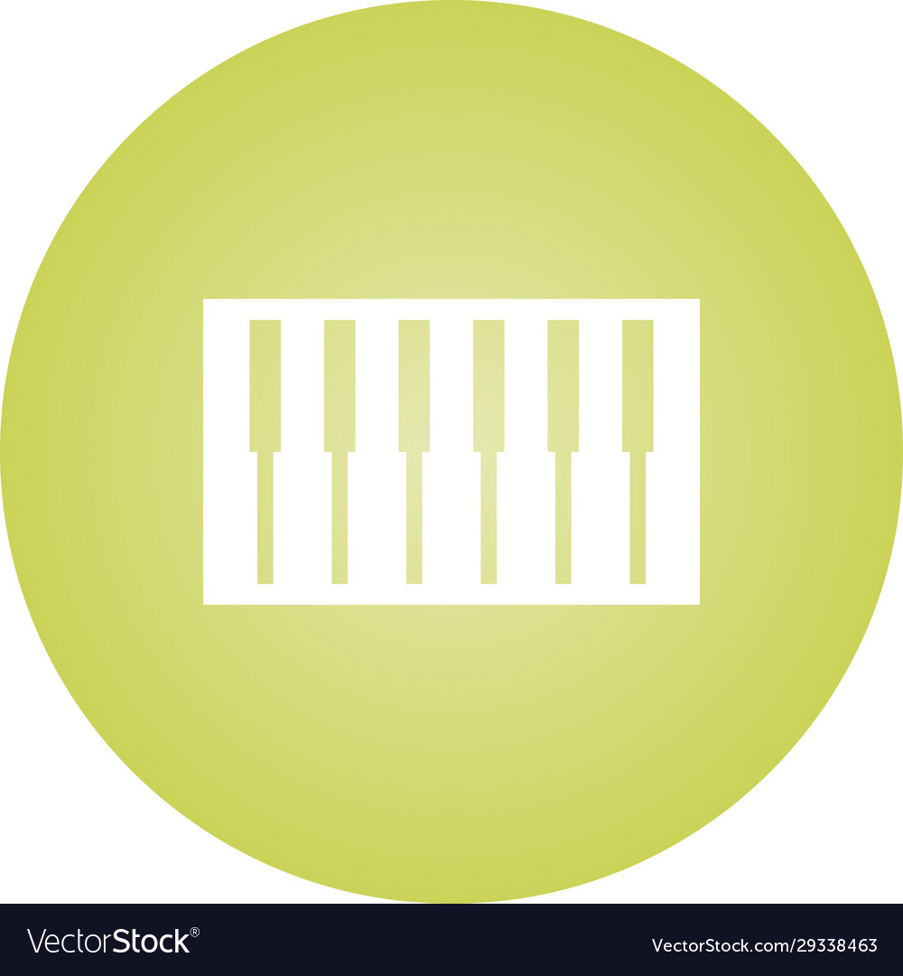 Beautiful piano keys glyph icon