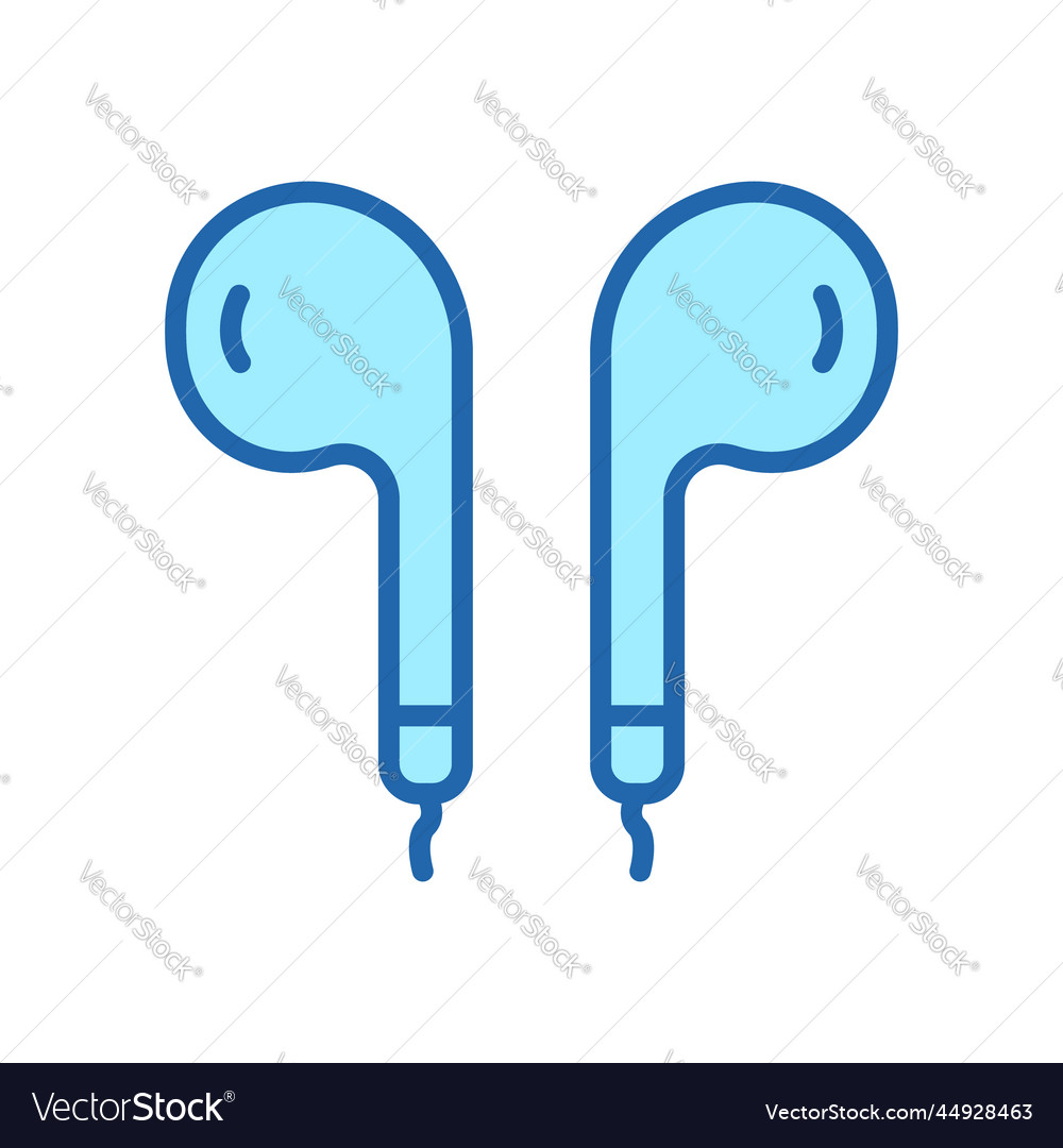 Earphone color line icon wireless headphone sign