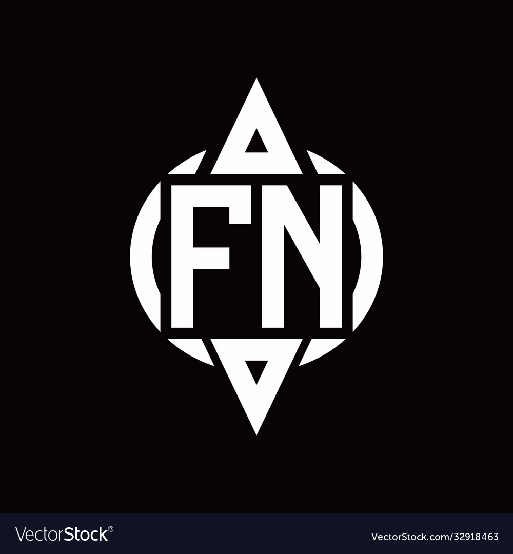 Fn logo with circle rounded combine triangle top