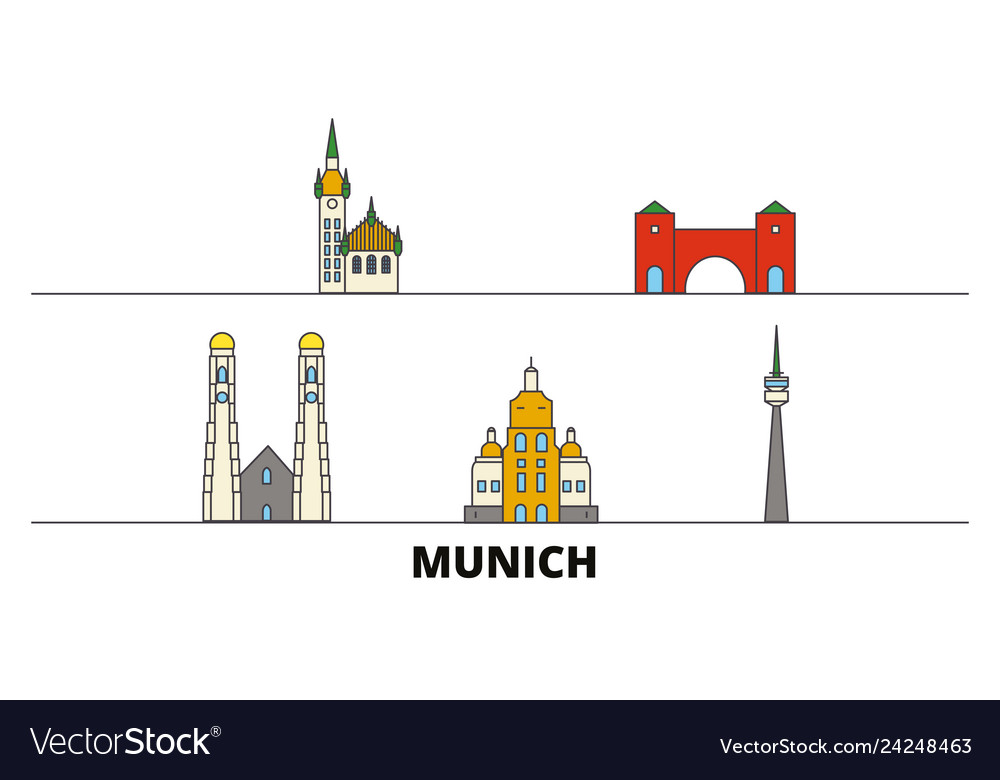 Deutschland munich flache Wahrzeichen