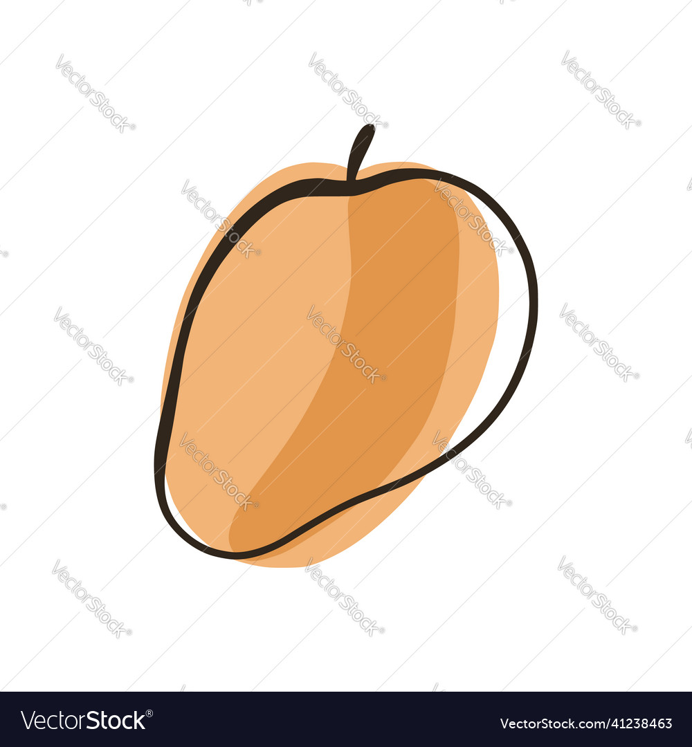 Hand drawn apple isolated