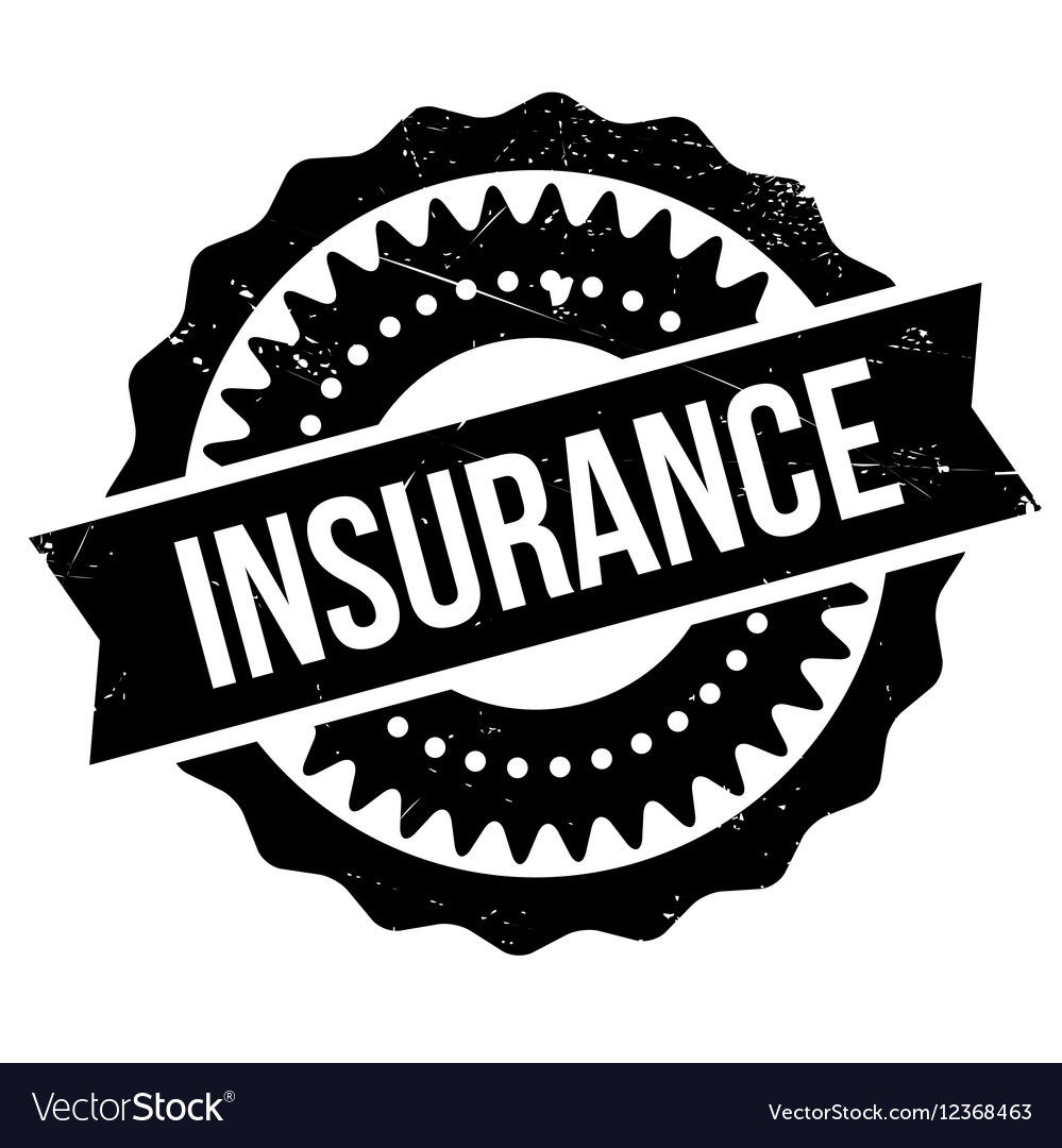 Insurance stamp rubber grunge Royalty Free Vector Image