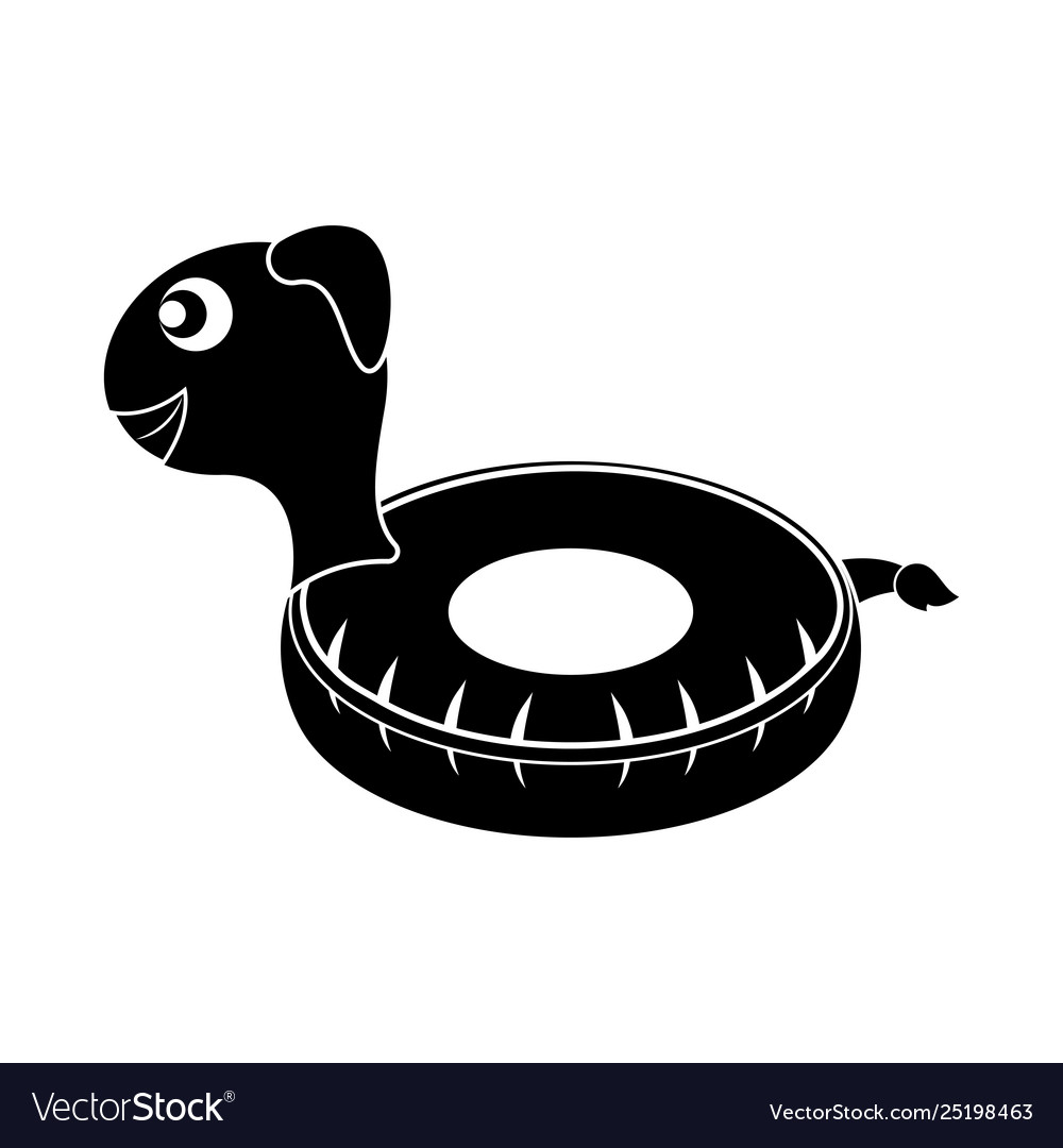 Isolated pool float shaped dinosaur icon