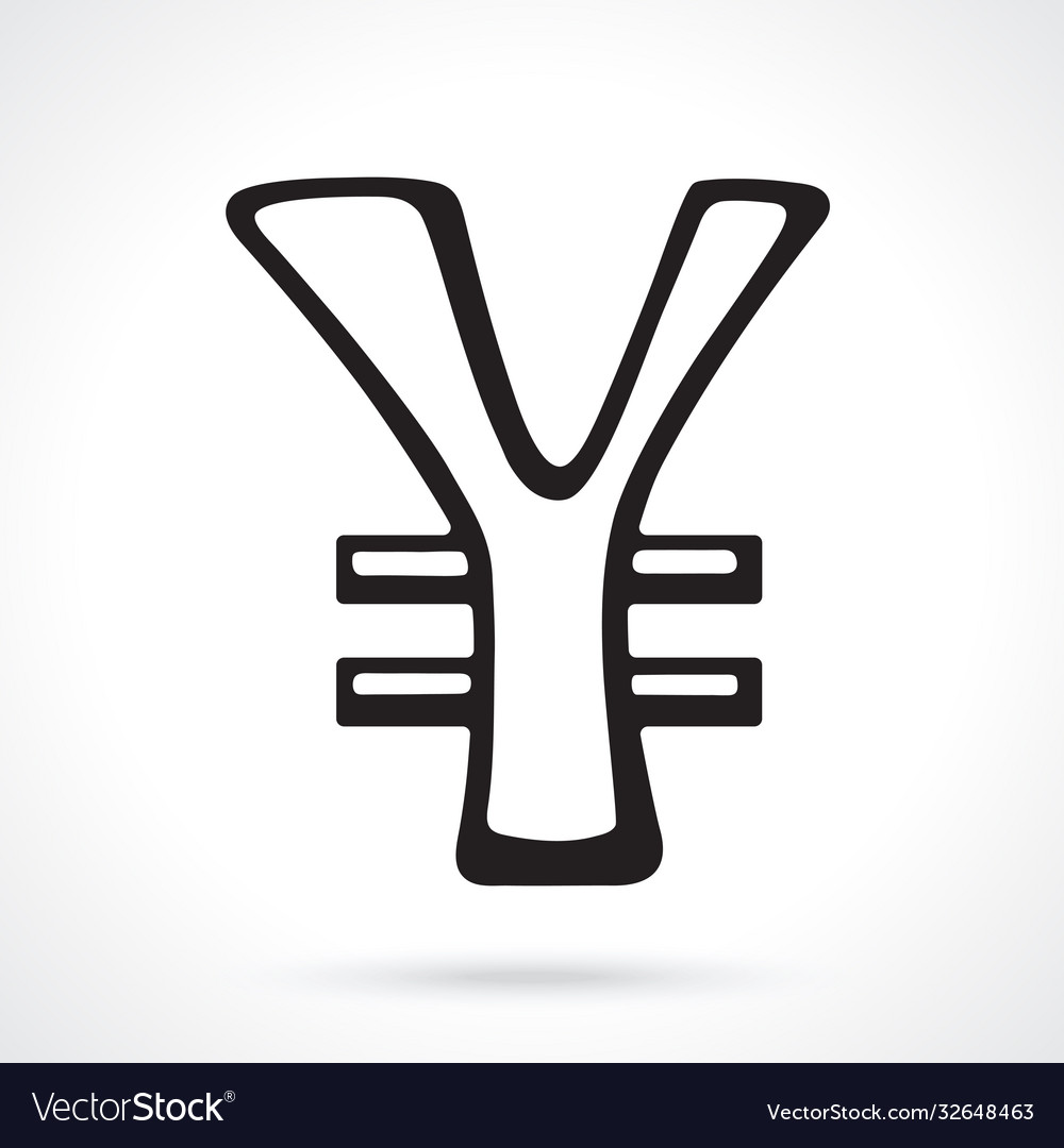 japanese-yen-and-chinese-yuan-sign-two-lines-vector-image