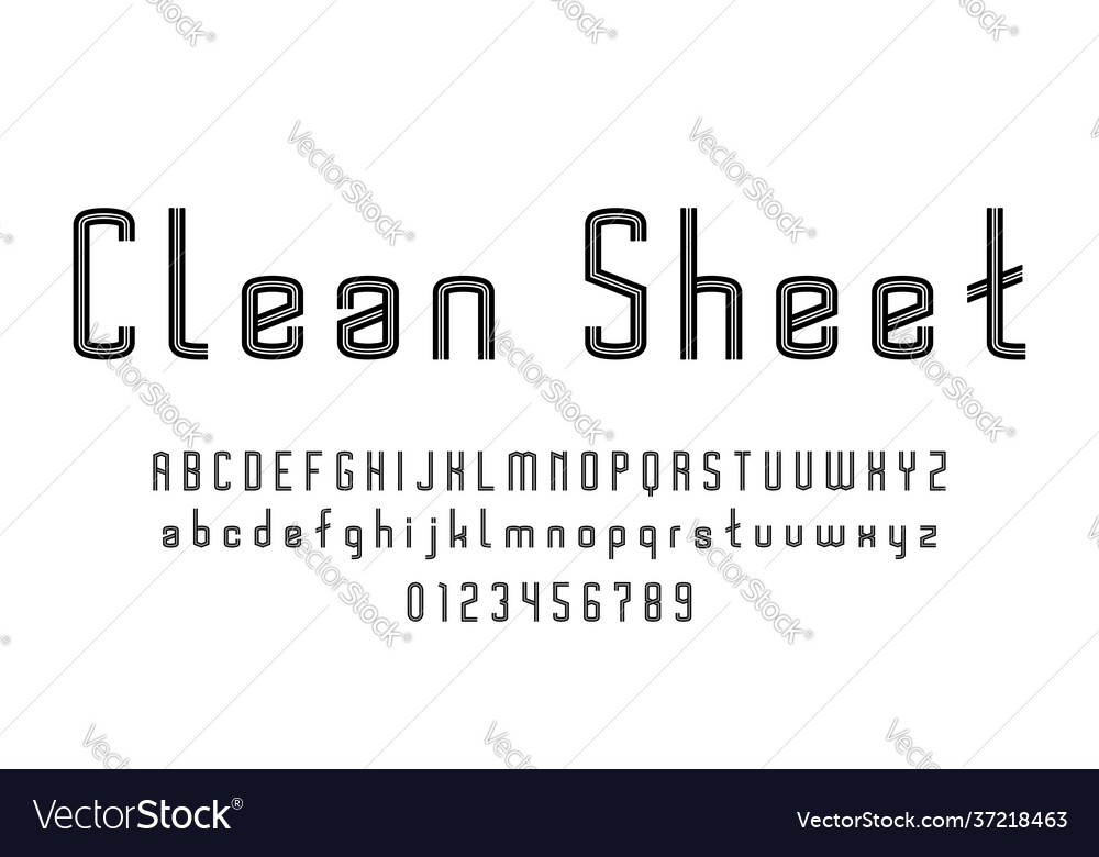 Modern Line Alphabet Set