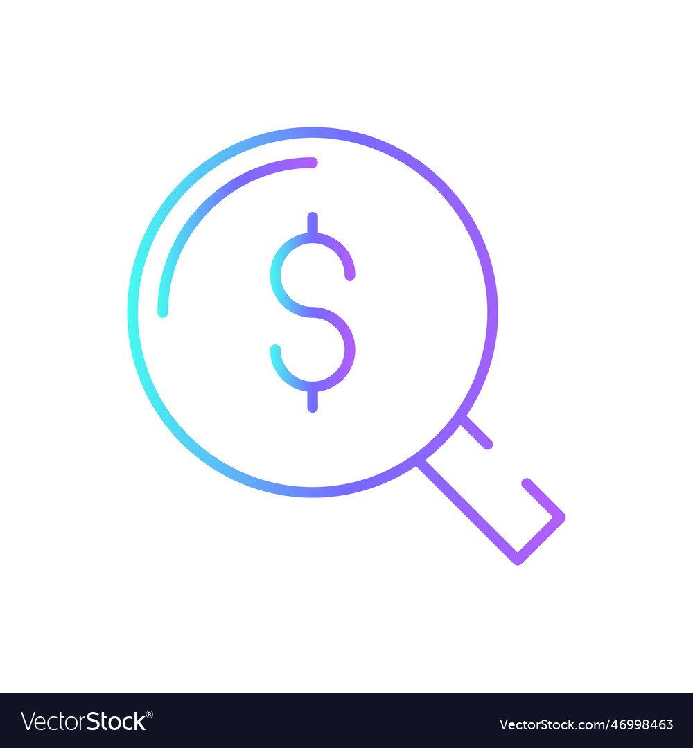 Money seeker business icon with blue duotone