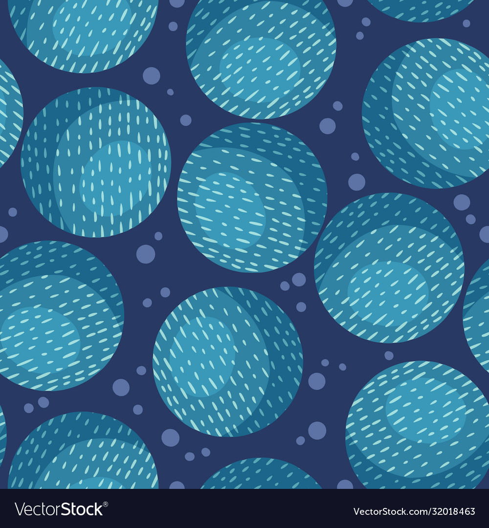 Neptune planet abstract seamless space pattern vector image Neptune planet abstract seamless space pattern