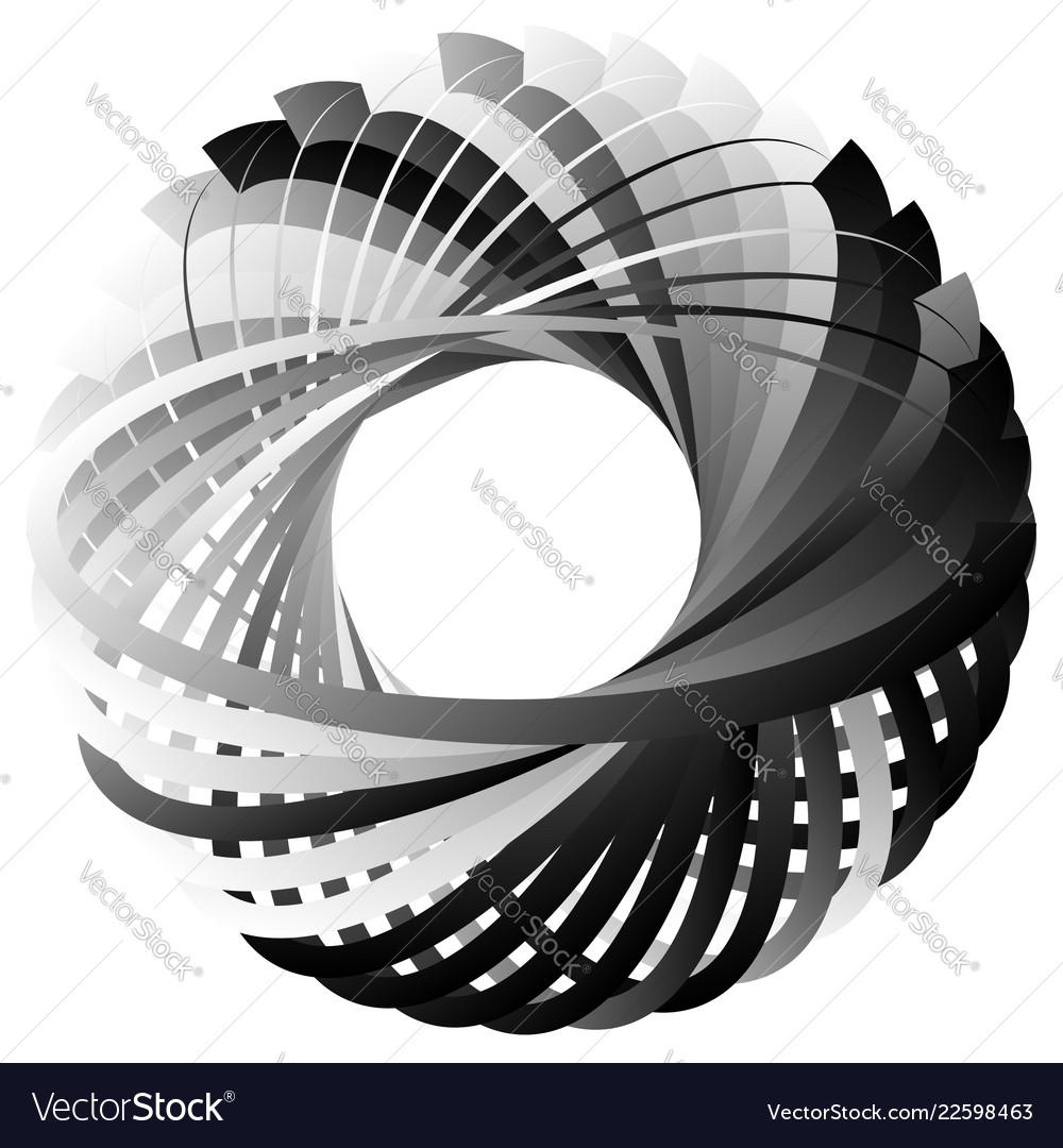 Random circular element abstract monochrome vector image Random circular element abstract monochrome