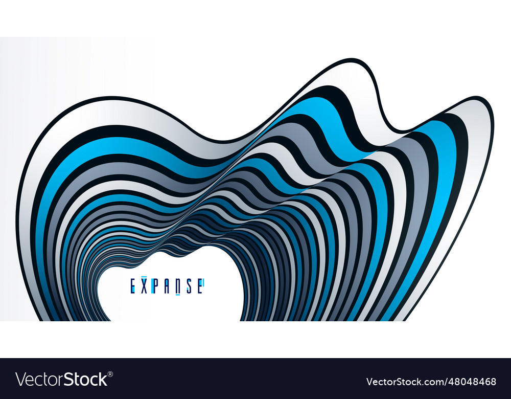 Abstract lines in 3d dimensional perspective Vector Image Abstract lines in 3d dimensional perspective