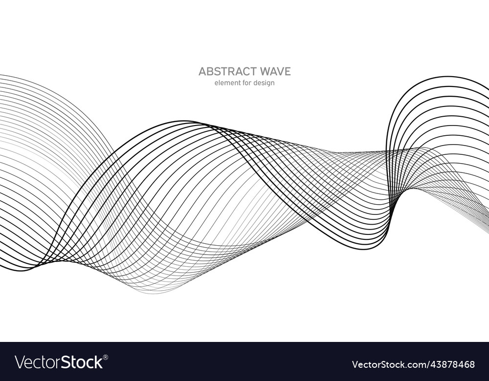 Abstract wave element for design digital