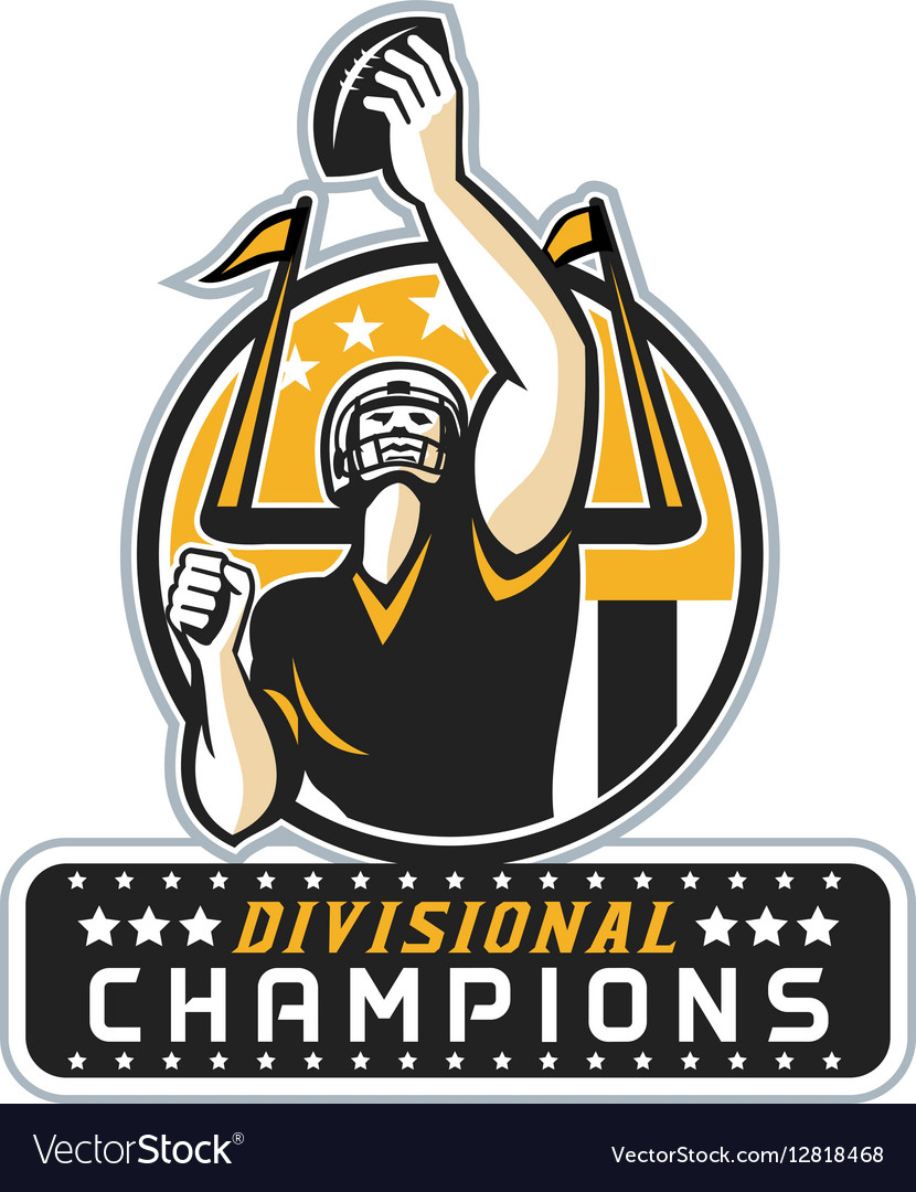 American football divisional champions retro Vector Image