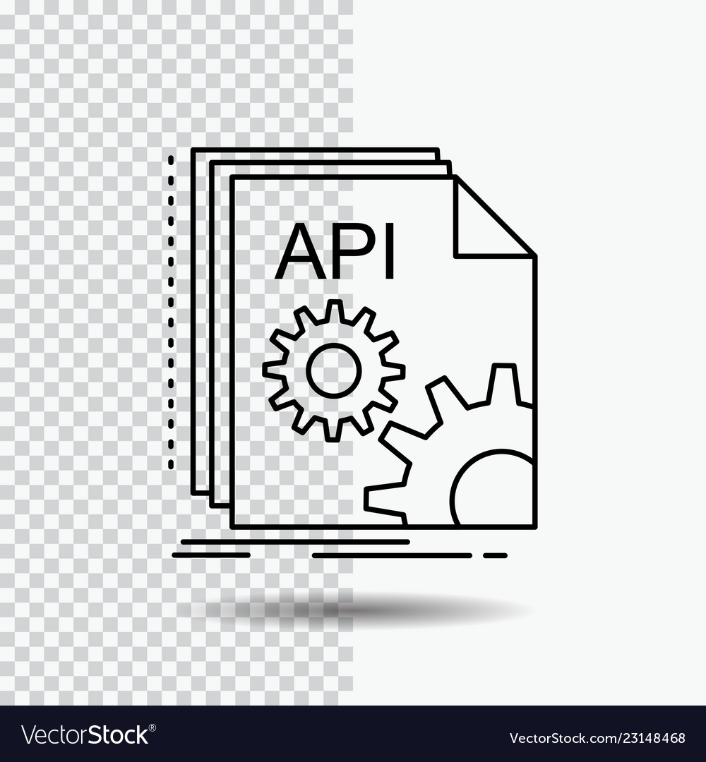 Api app kodierende Entwickler-Software-Line-Symbol vector image Api app kodierende Entwickler-Software-Line-Symbol