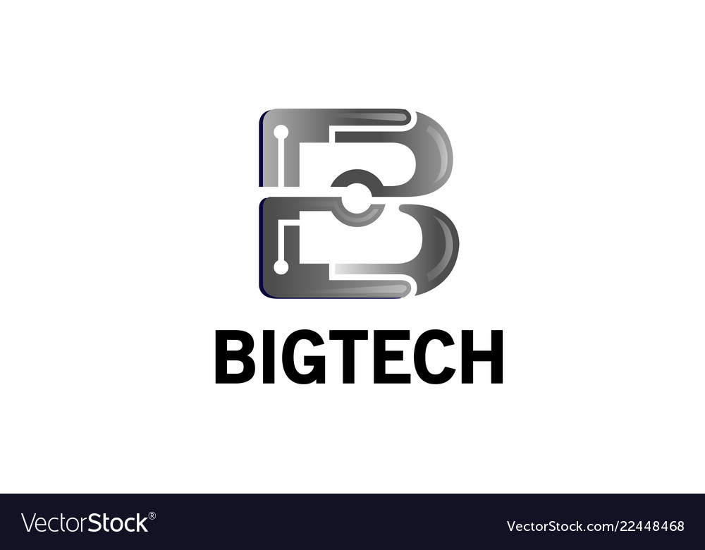 Creative silver b letter logo