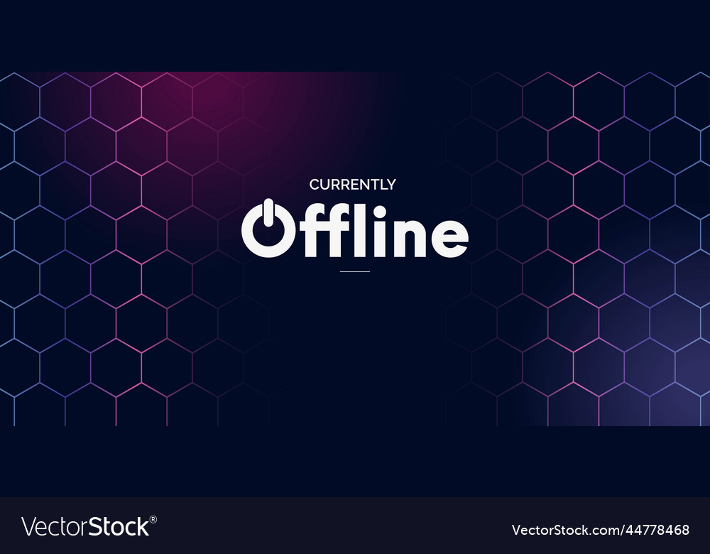 Currently offline twitch with hexagonal shapes