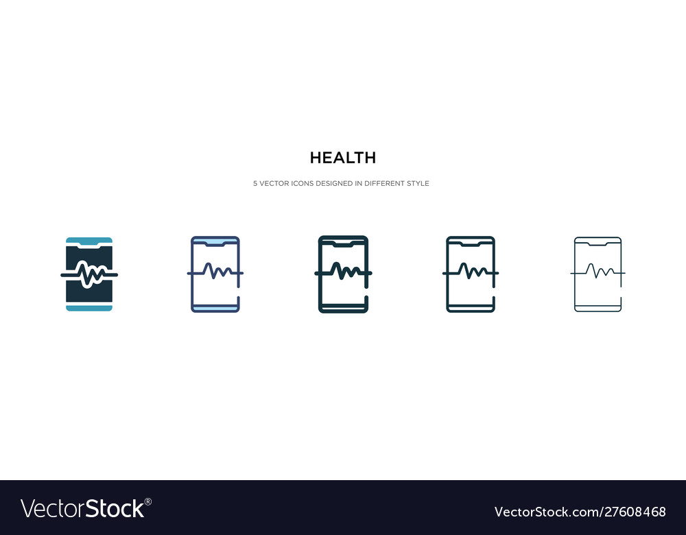 Health icon in different style two colored