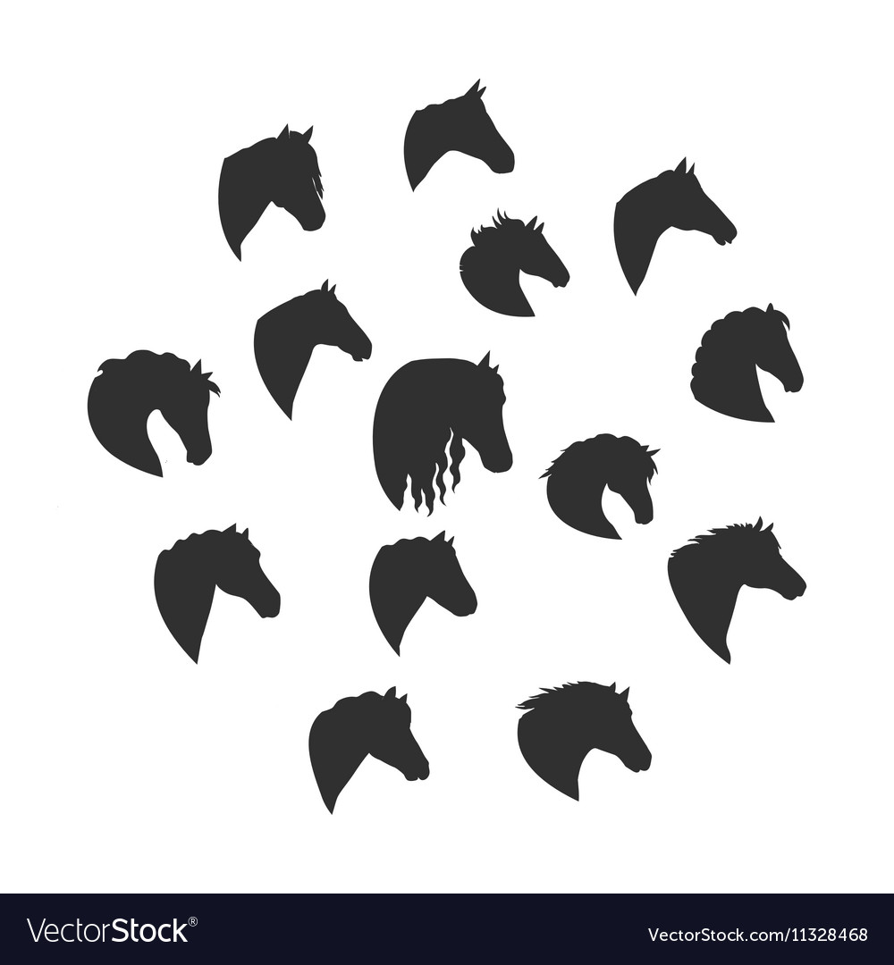 Pferdekopf Silhouetten