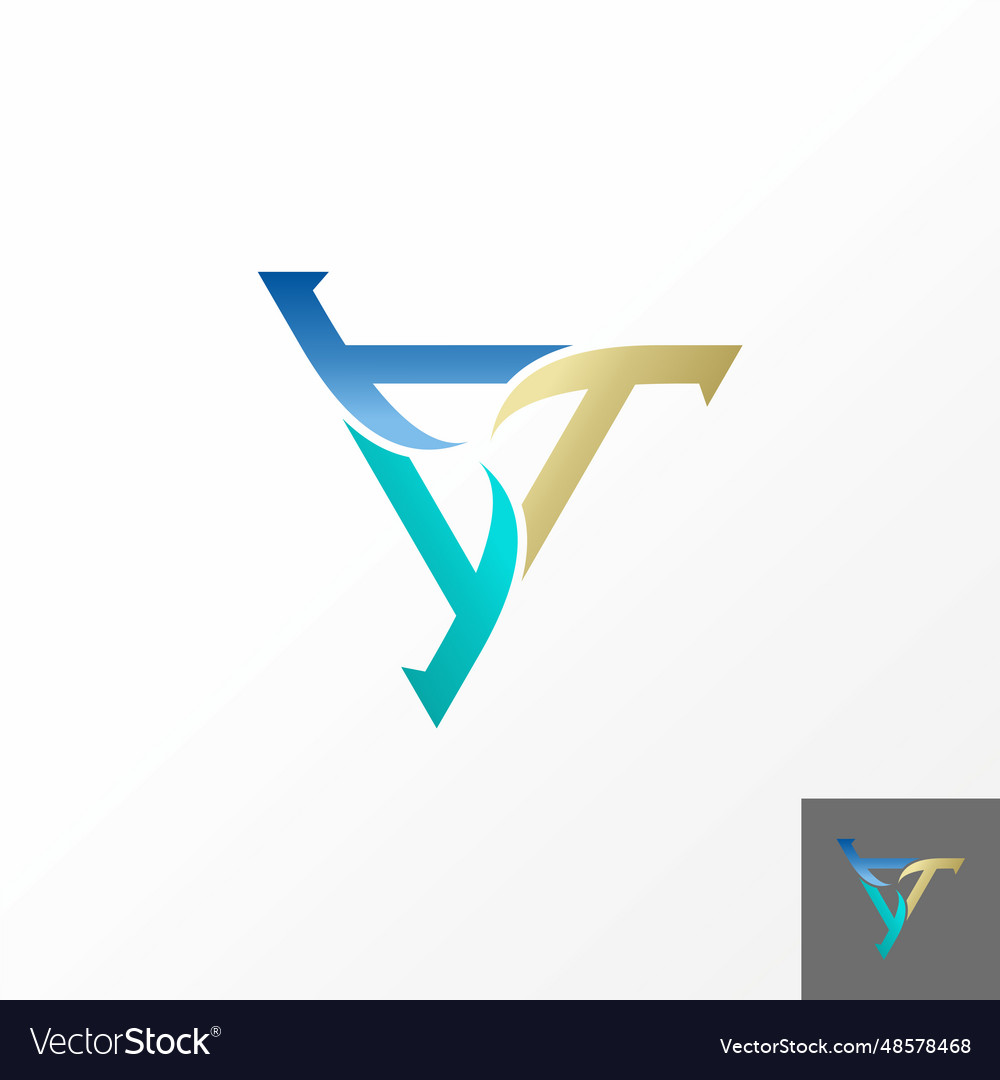 Initial t font like triangle mill or propeller Vector Image Initial t font like triangle mill or propeller