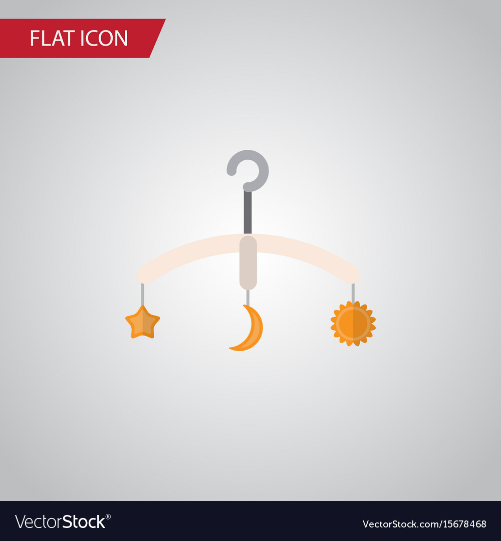 Isolated crib flat icon mobile element can