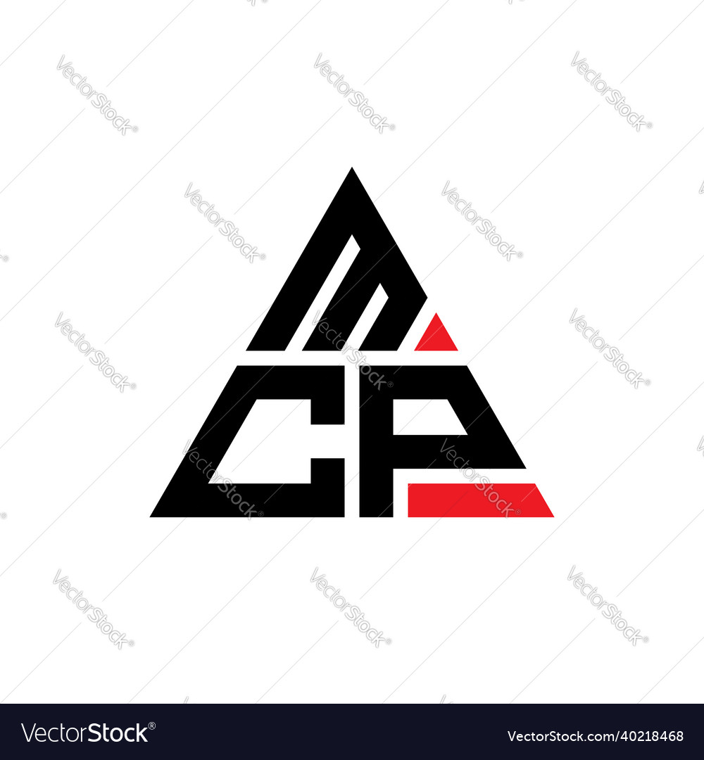 Mcp triangle letter logo design