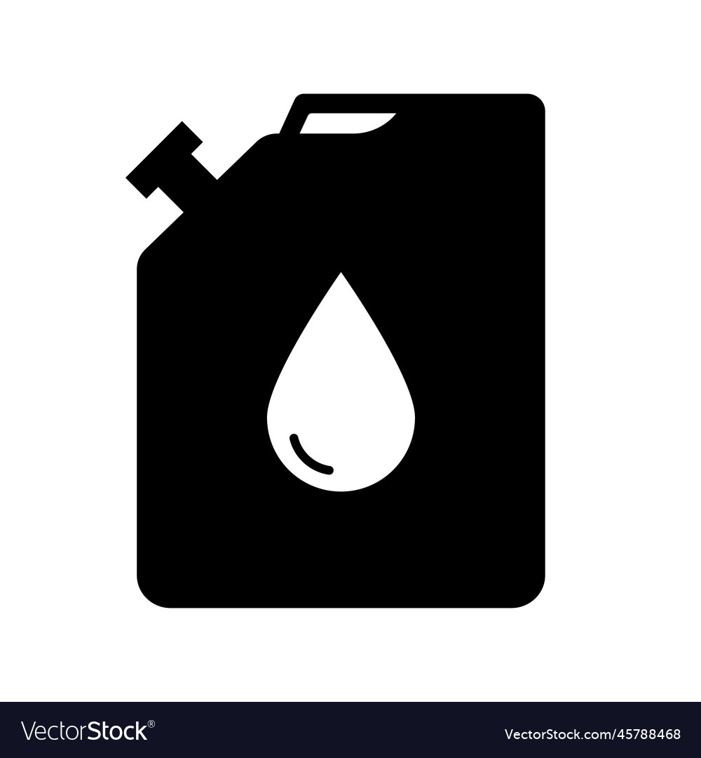 Oil plastic canister silhouette icon