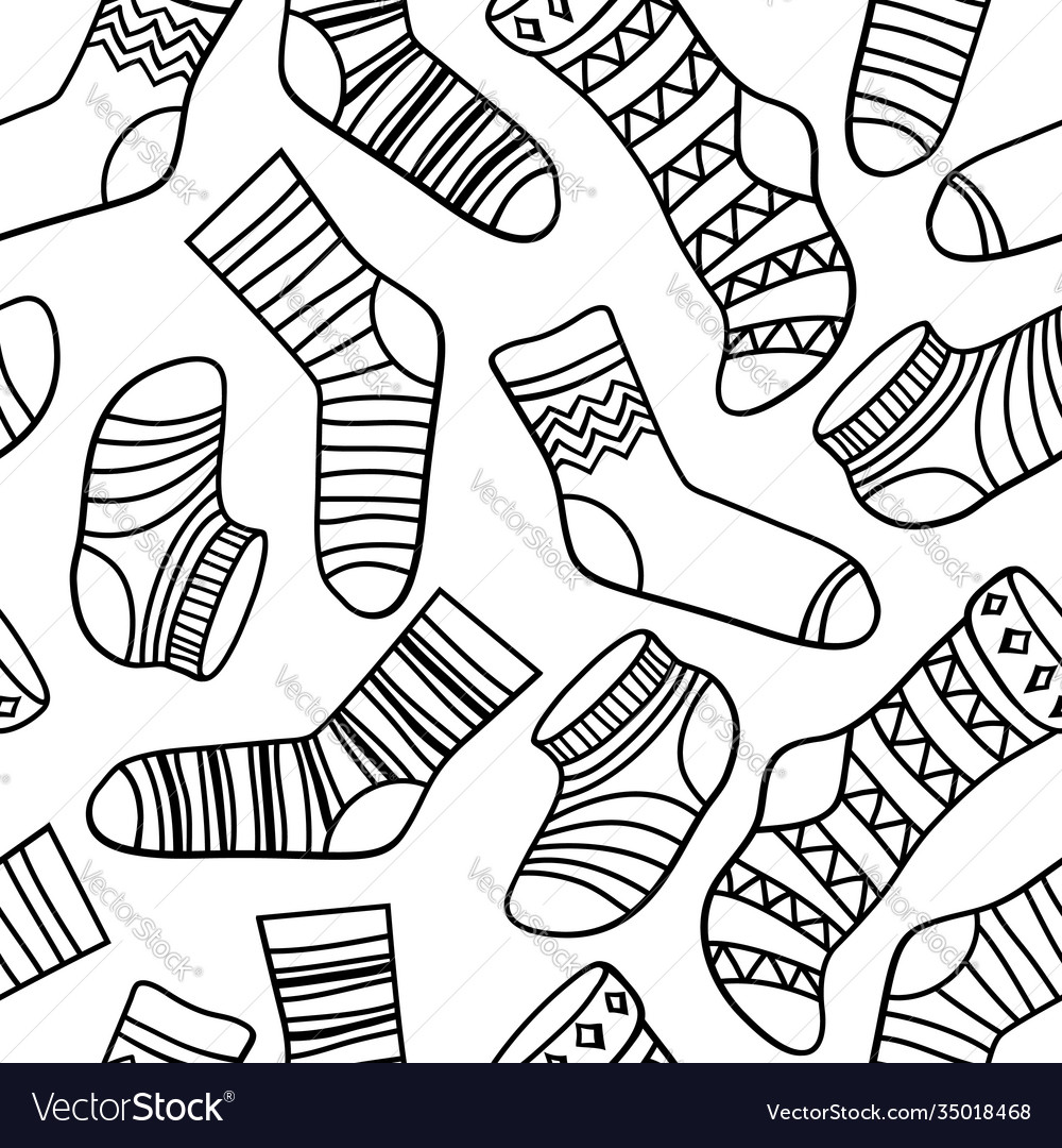 Seamless abstract pattern with socks