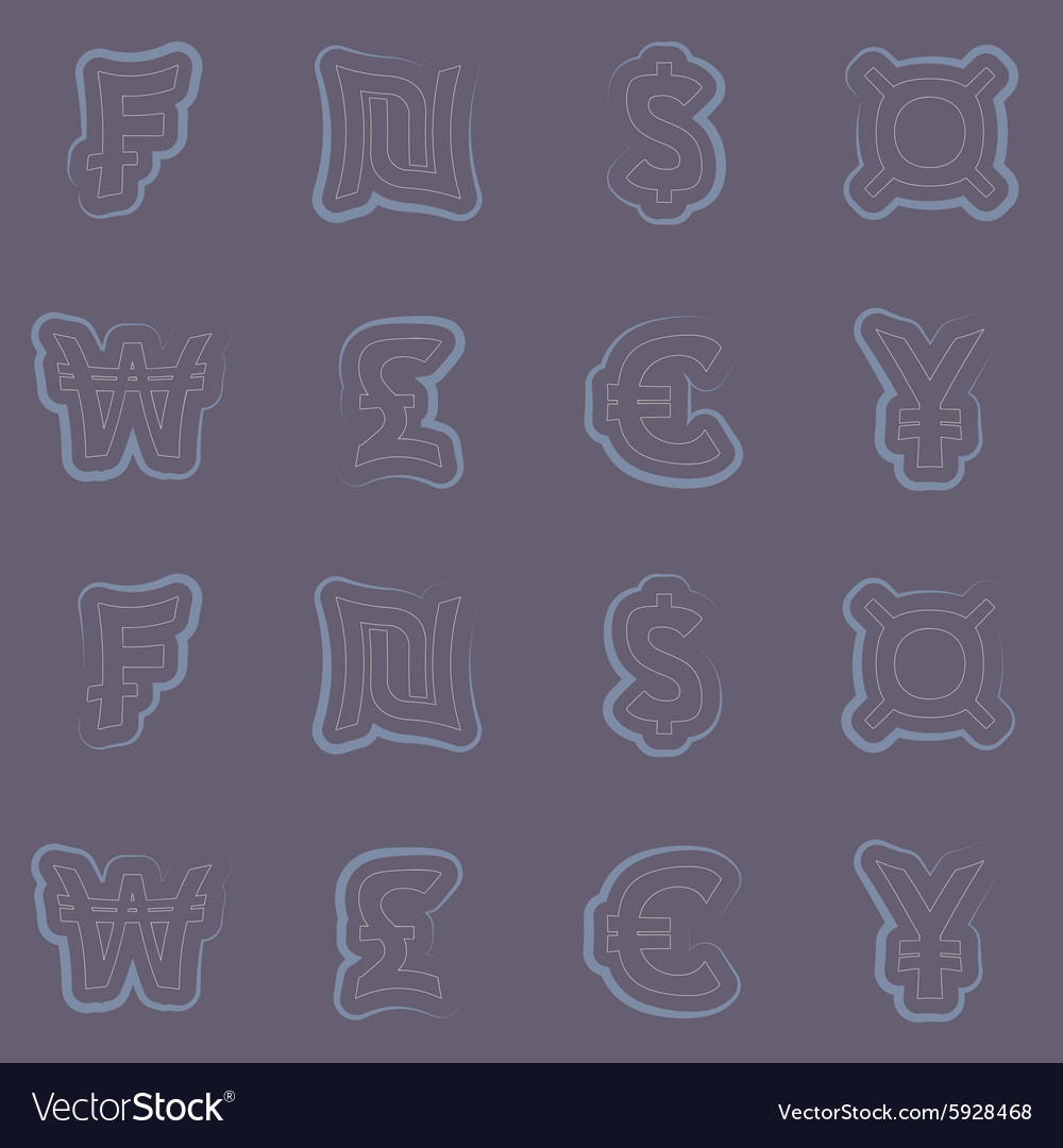Seamless background with currency symbols