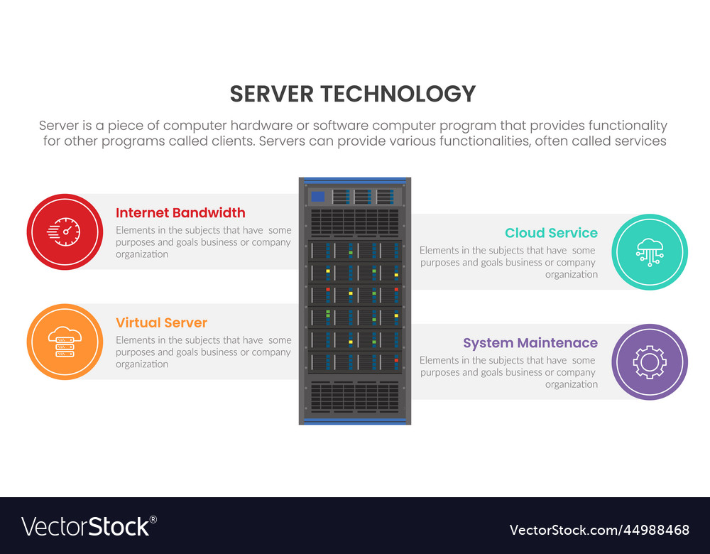 Server database infographic concept for slide vector image Server database infographic concept for slide