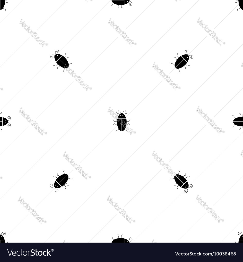 Silhouettes of bugs seamless pattern