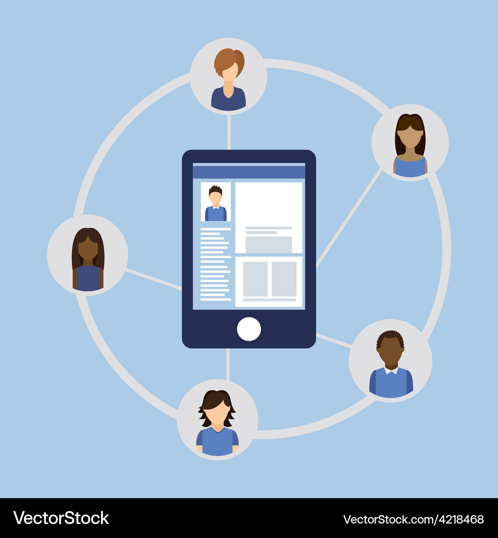 Social Computer Network Vector Social network Royalty Free Vector Image - VectorStock
