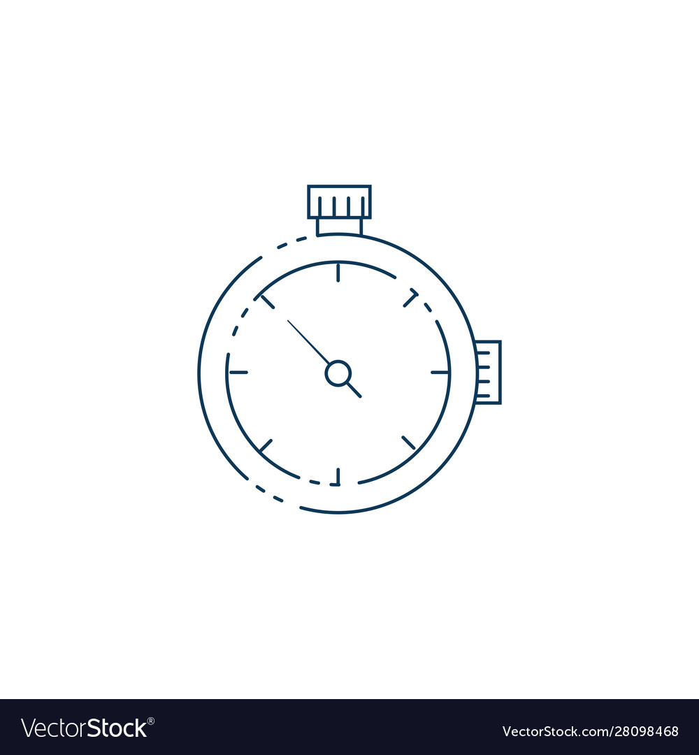 Timer chronometer line style icon