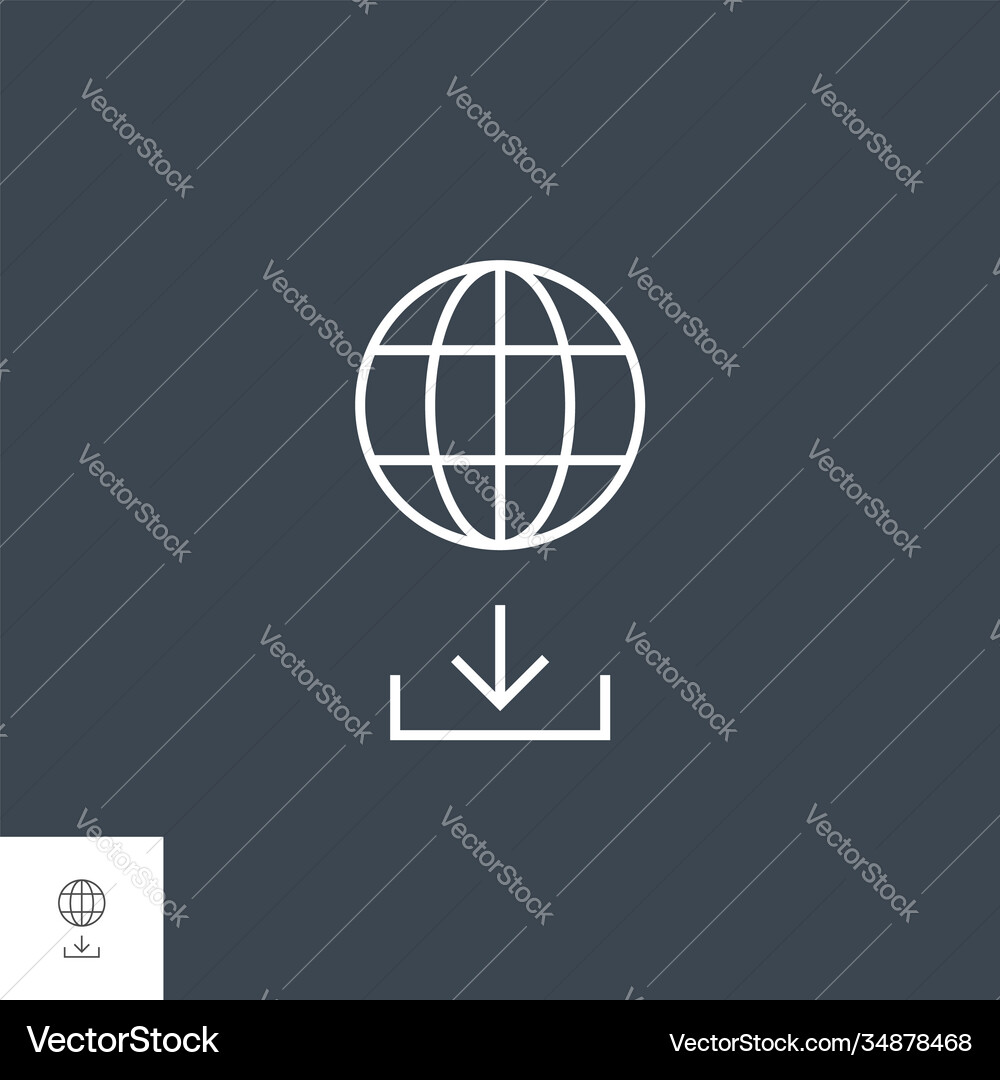 Upload manager line icon Royalty Free Vector Image