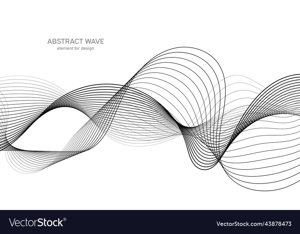 Abstract wave element for design digital