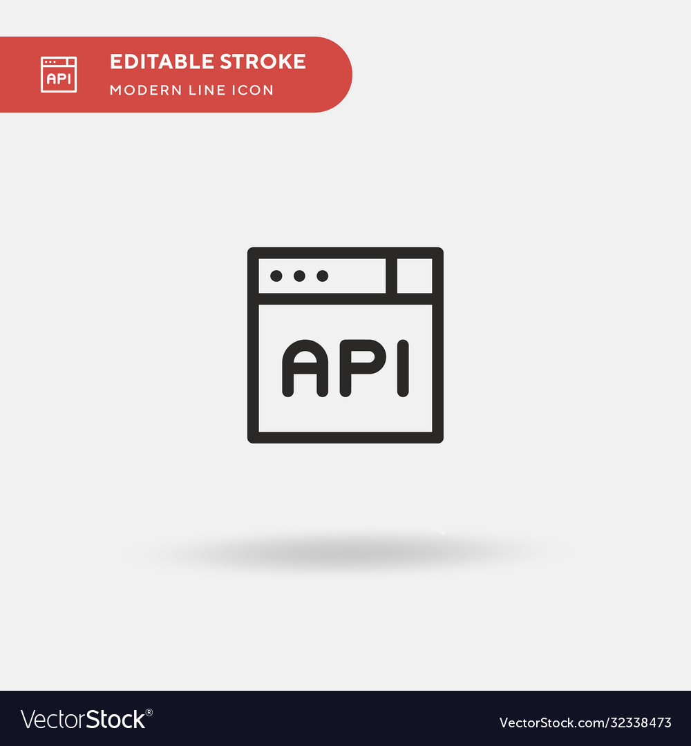 Api simple icon symbol design