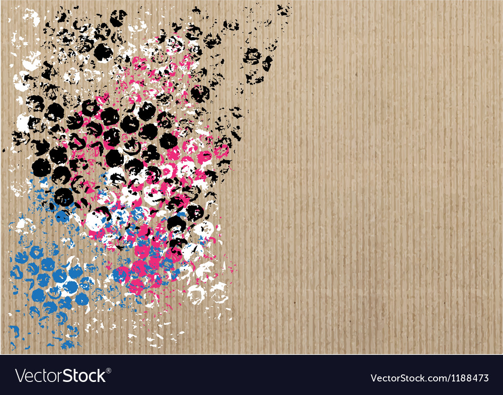 Art pattern on cardboard Royalty Free Vector Image