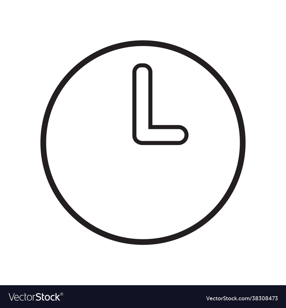 Clock icon on white background