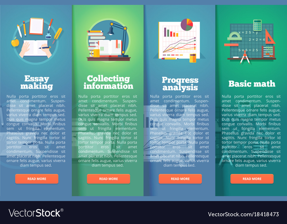 Education and science vertical layout concepts