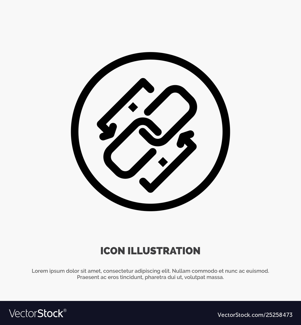 Link chain url connection line icon vector image Link chain url connection line icon