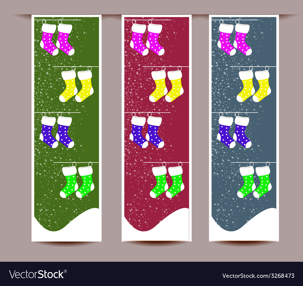 Merry christmas banners set design