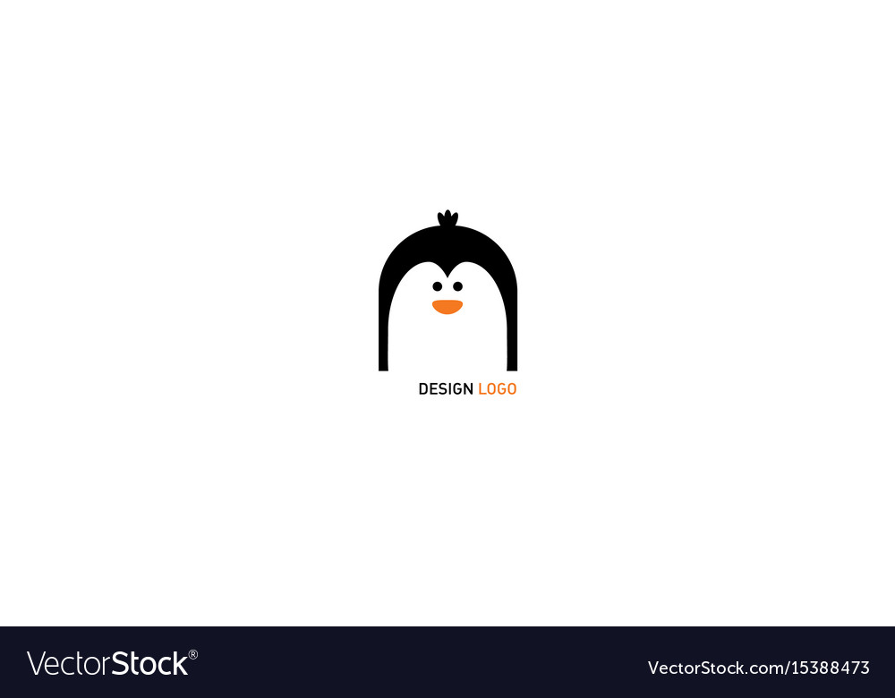 Modern logo of the funny penguin
