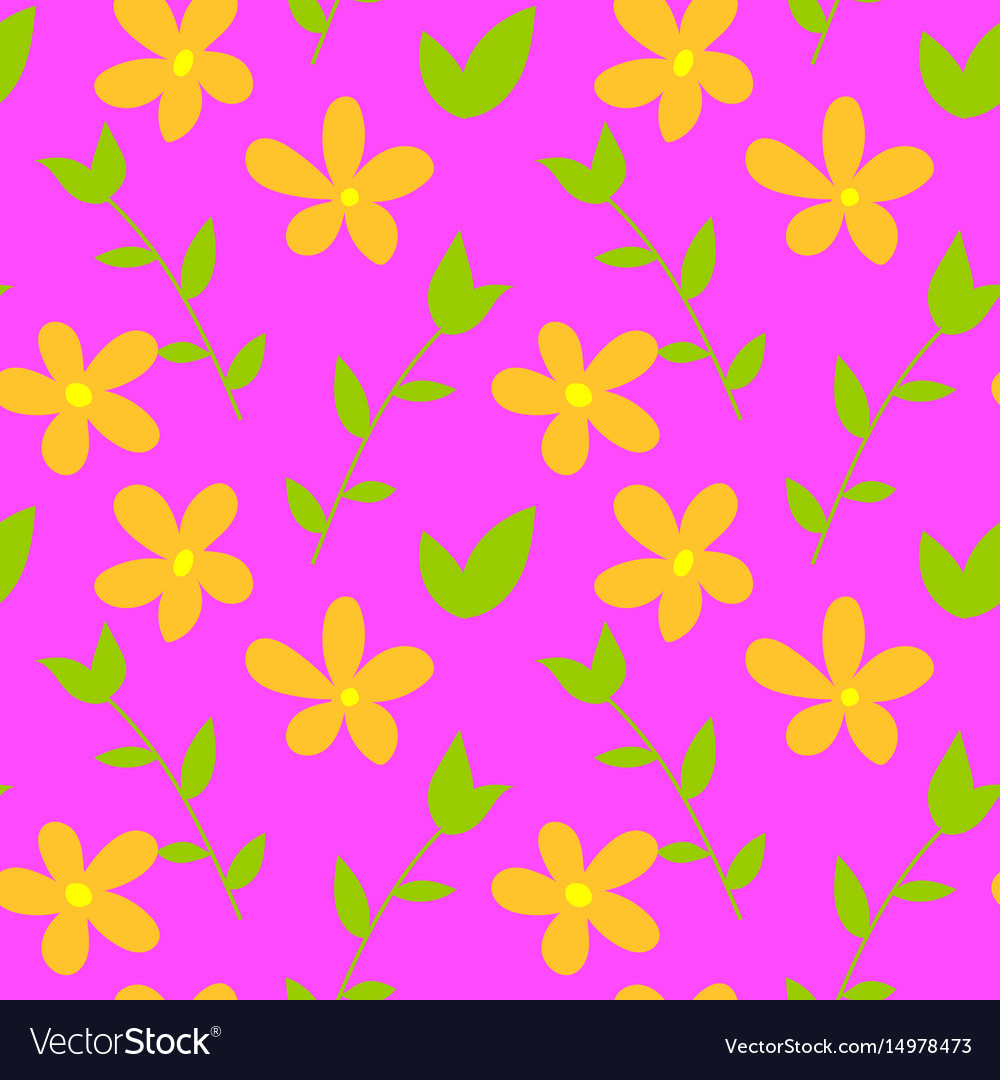 Nature flower seamless pattern