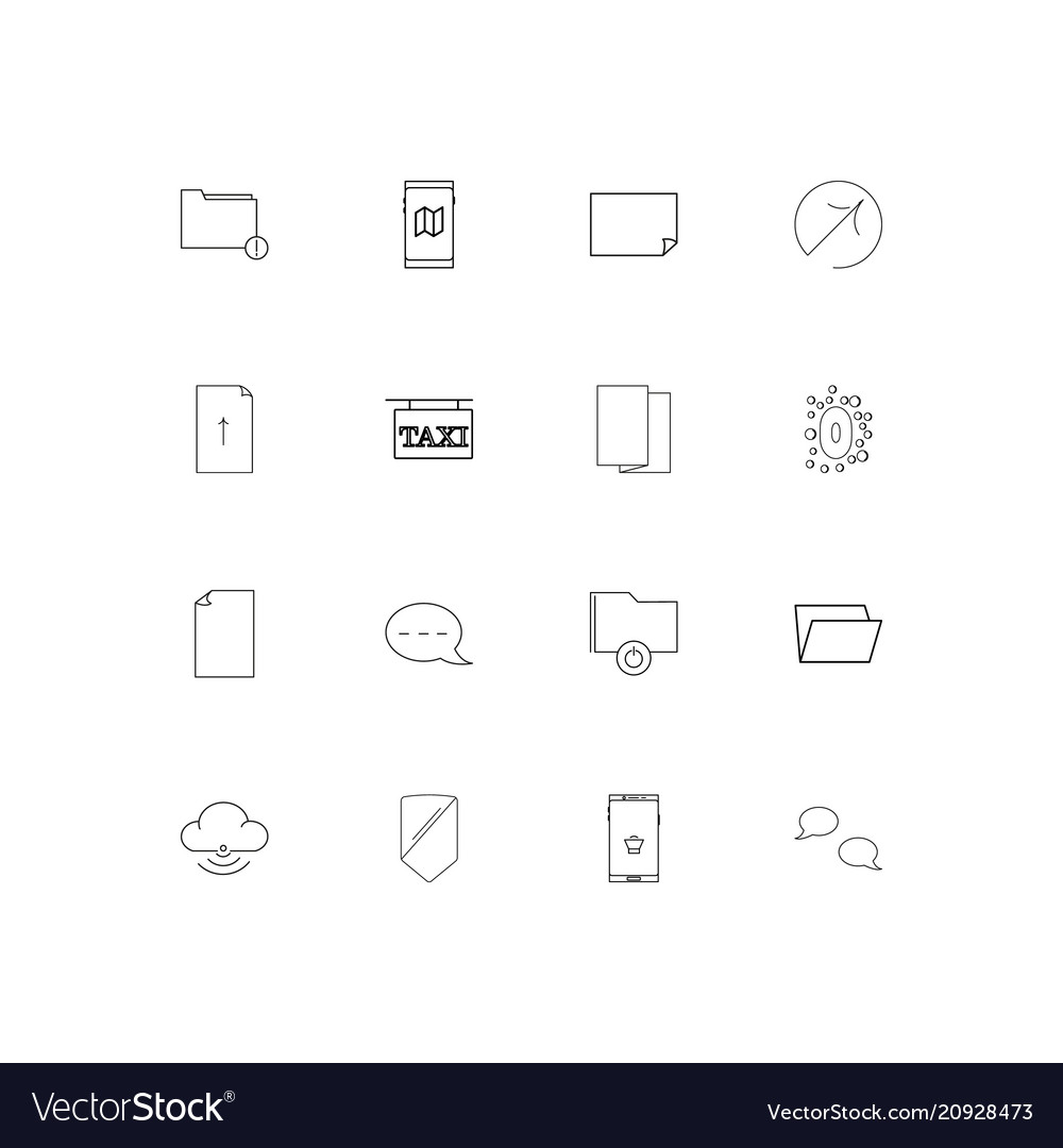 Netzwerk und Datenbank lineare dünne Symbole Set