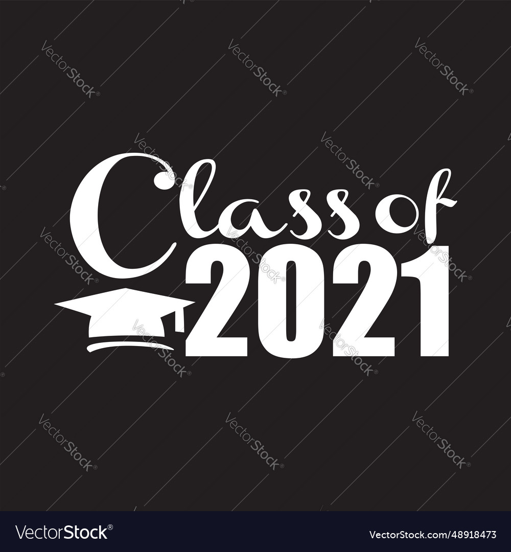 Seniors Class Of 2021 Tshirt Design Royalty Free Vector