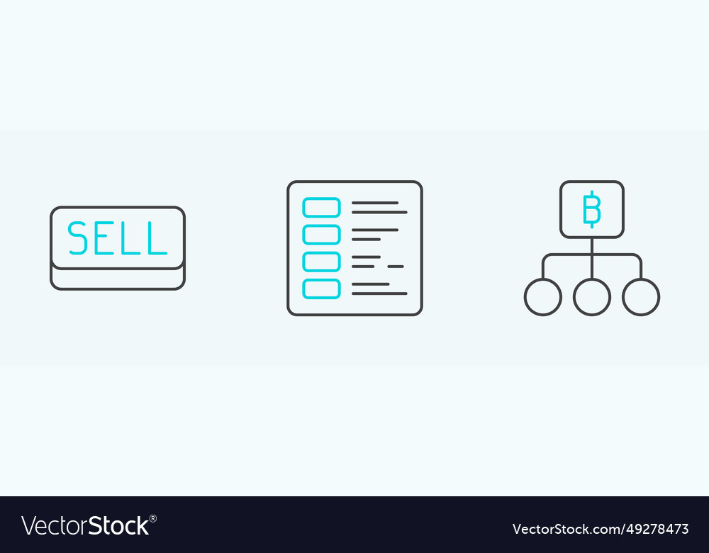 Set line blockchain technology bitcoin sell