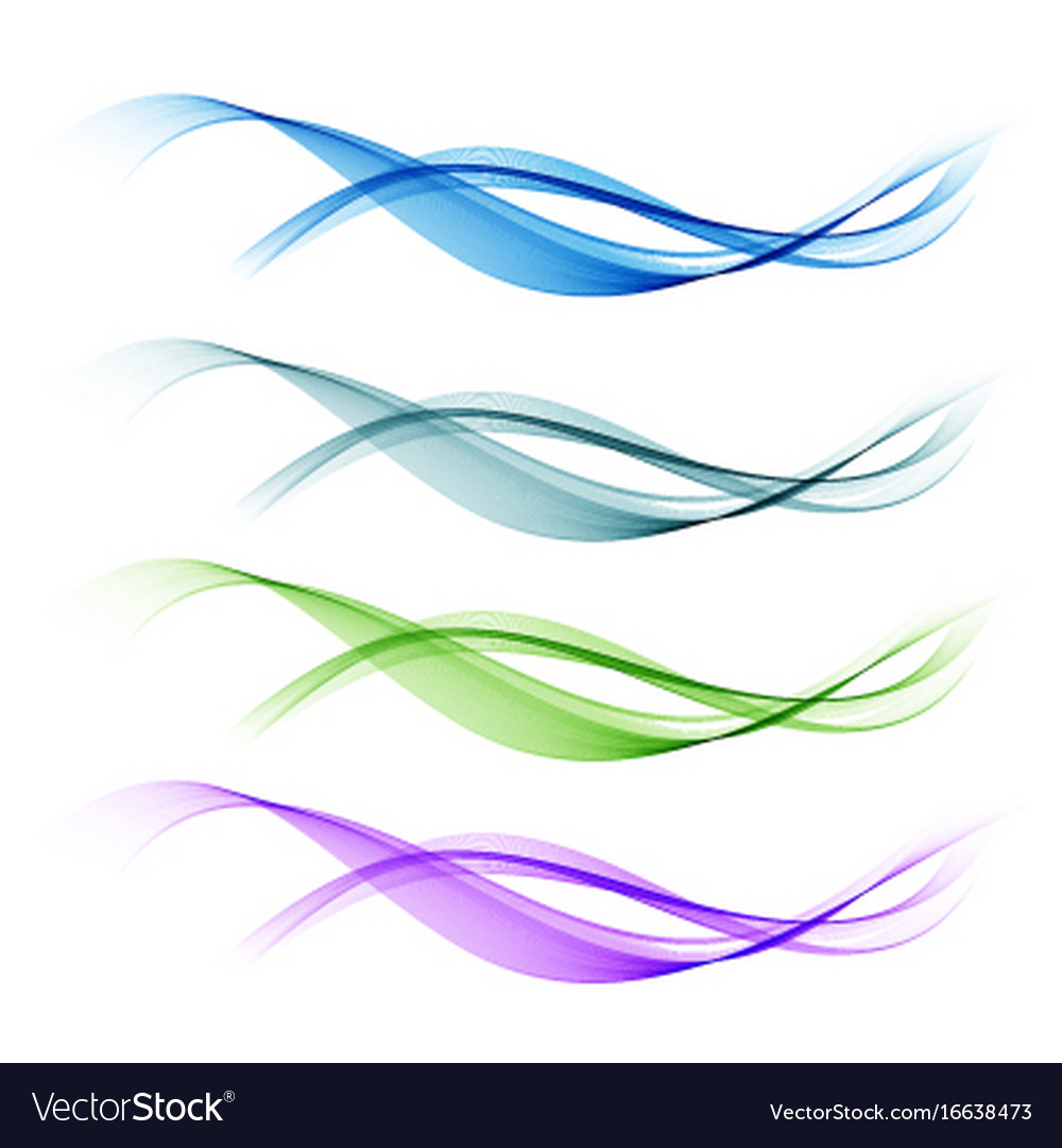 Set of transparentsmoothwavesdesign element