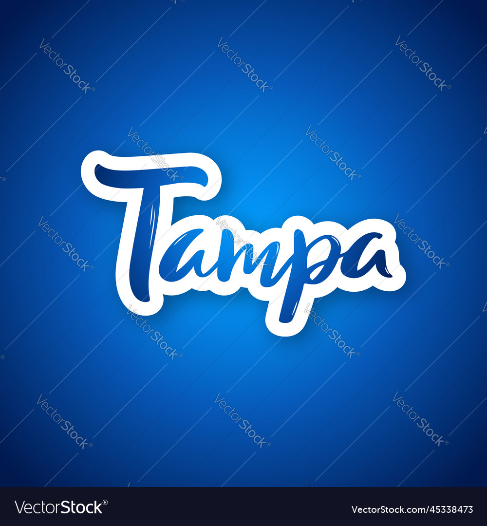 Tampa - hand drawn lettering phrase sticker