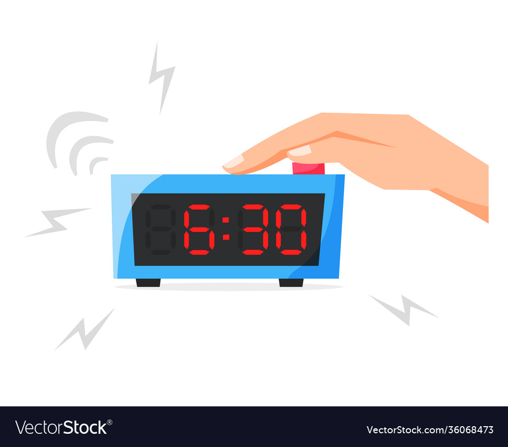 Turn ringing alarm clock pressing button