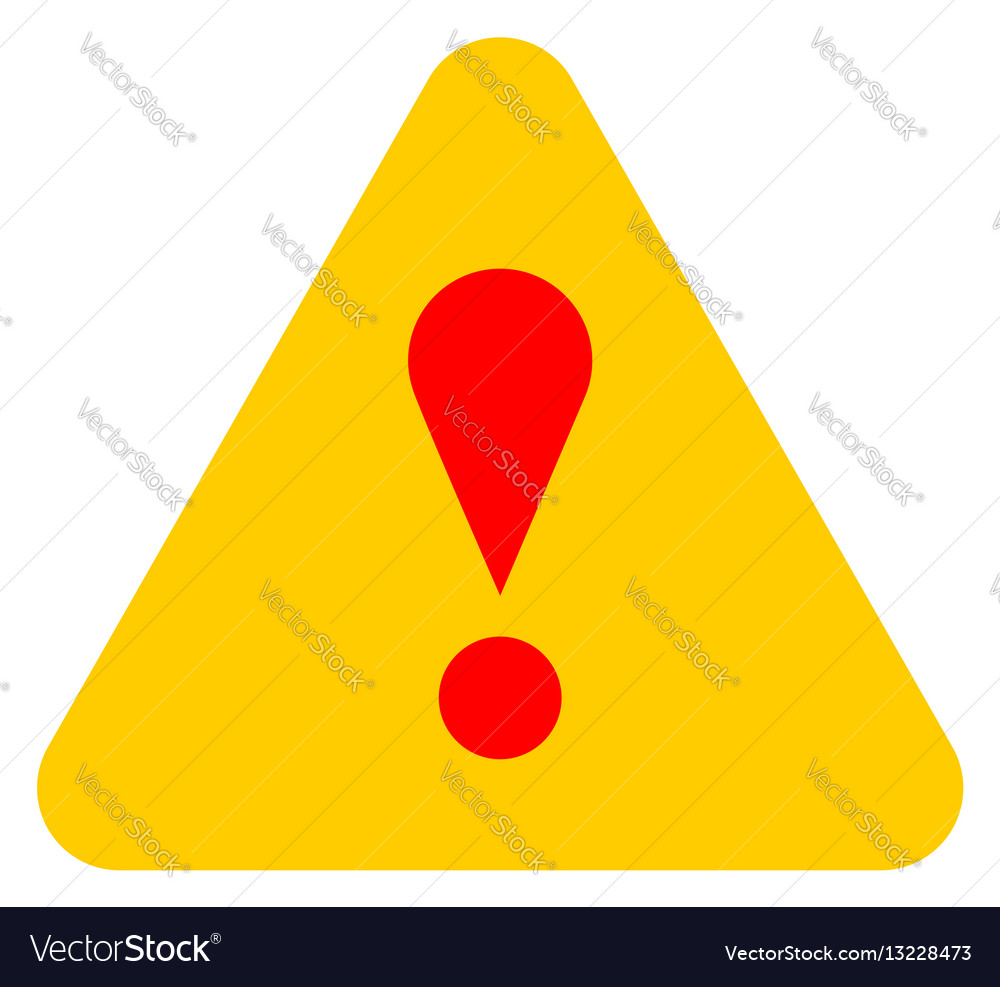 Triangular Yellow Warning Sign Exclamation Mark Stock Vector Royalty ...