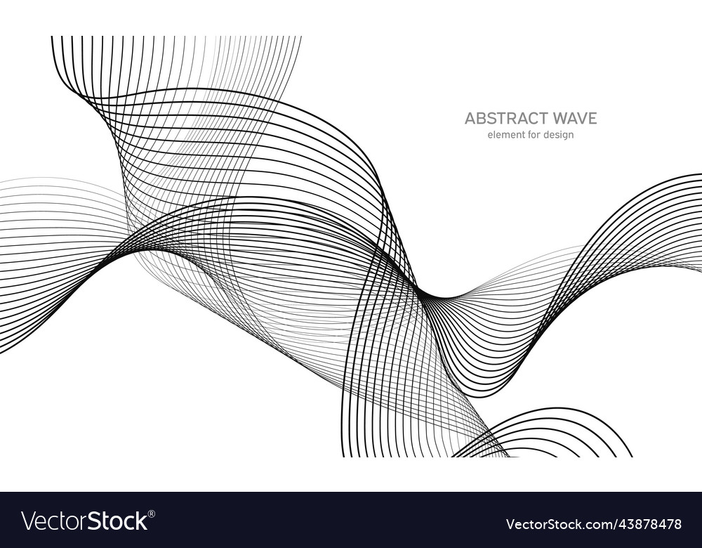 Abstract wave element for design digital