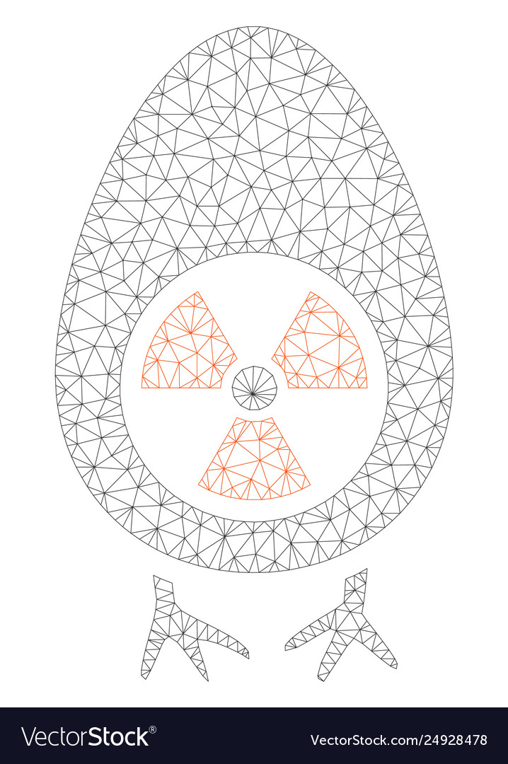 Atomic project polygonal frame mesh vector image Atomic project polygonal frame mesh